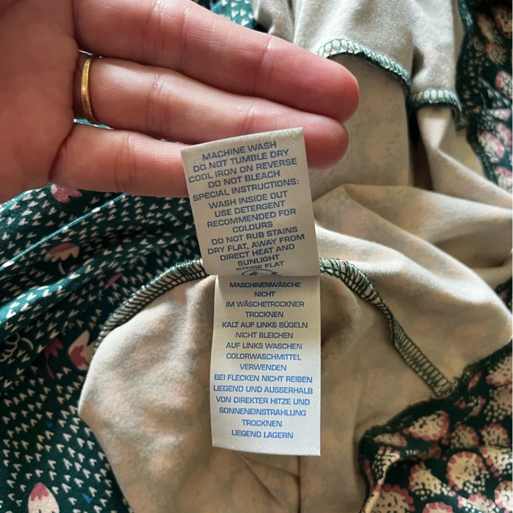 Boden Anna Jersey Floral polka dot Belted Midi Dress Green Women's Size 16 Long - Picture 6 of 16